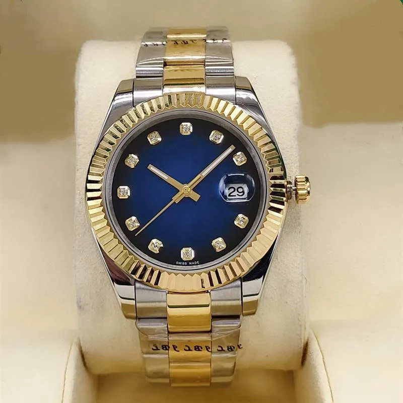 men`s automatic mechanical watch 41mm sapphire calendar face Stainless steel folding buckle waterproof multi-color optional