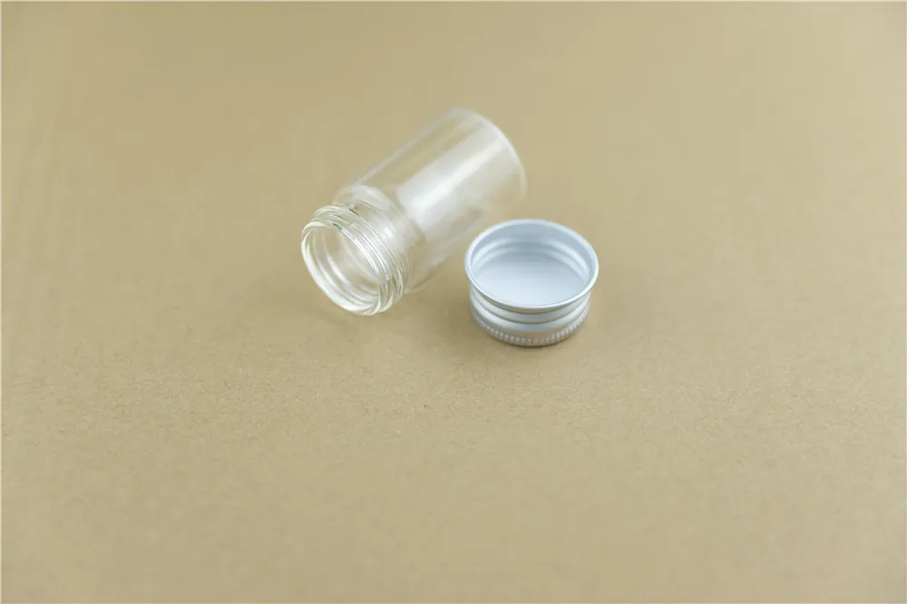 24PCS 30mm 20ml Cute Small Glass Bottles Aluminum Caps Glass Tiny Jars Vials Transparent Glass Containers Perfume Bottles (3)