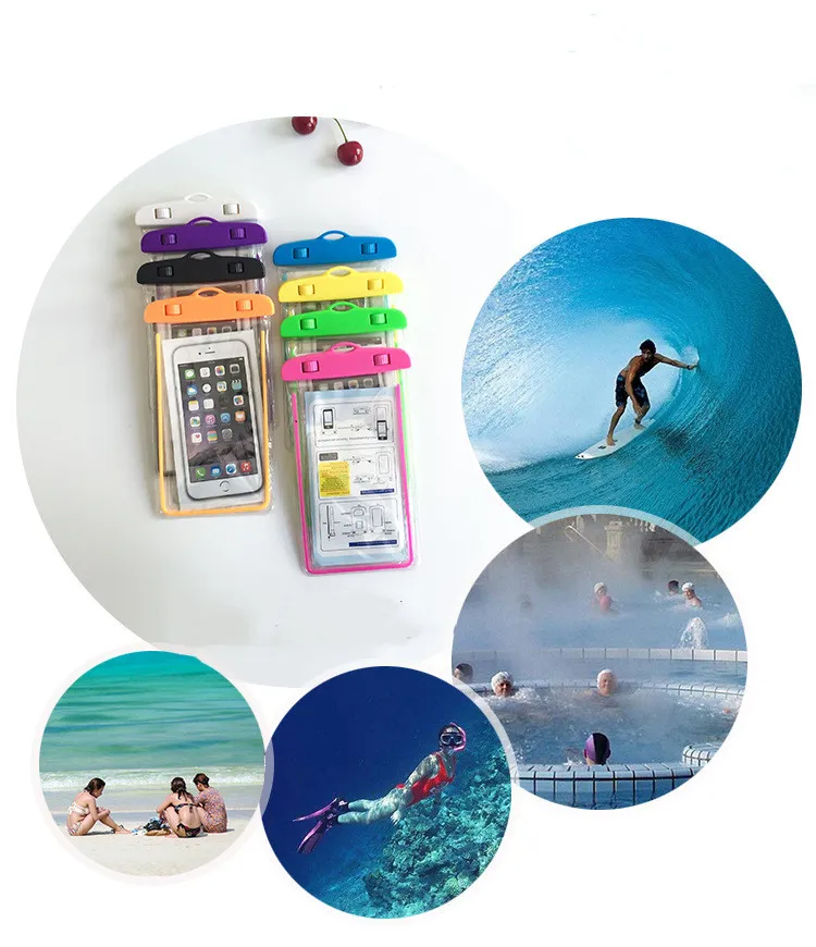 Pool Phone Cover Universal Waterproof Phone Pouch - Clear PVC Case for Swimming, Diving ...