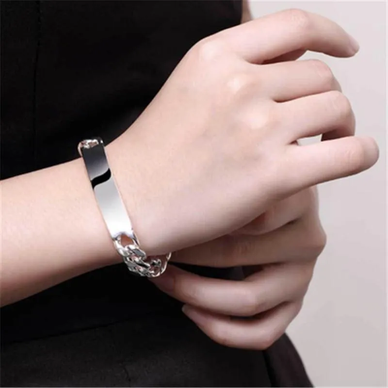 Attention-Getting Design Silver & Black Color Bracelet for Men - Style C143  – Soni Fashion®
