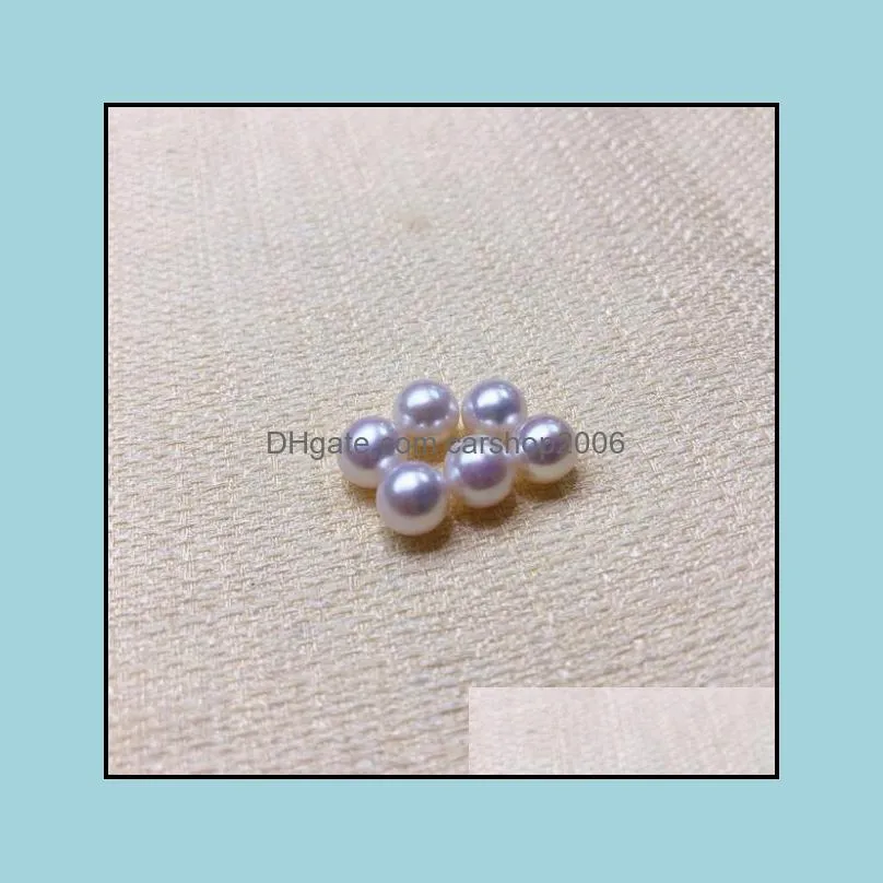 Round Freshwater Pearl Particles Natural Pearl Loose Beads Women`s Gift