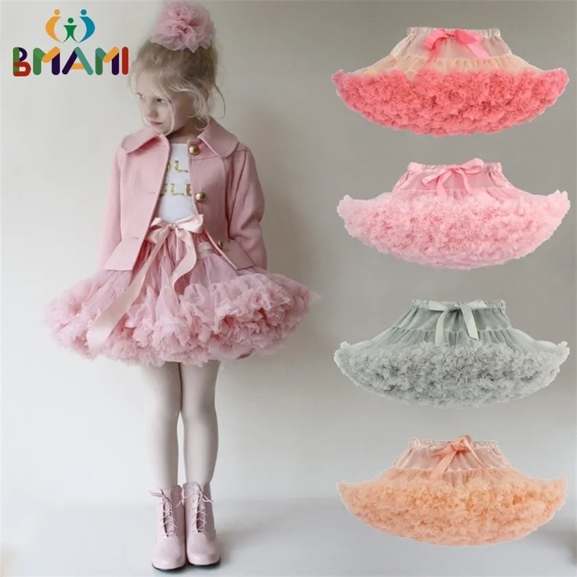 Drop Baby Girls Tutu Skirt Fluffy Children Ballet Kids Pettiskirt Girl Skirts Princess Tulle Party Dance 220216