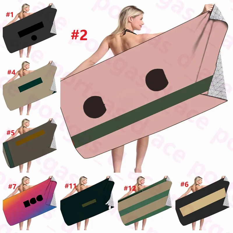 Serviette de plage imprimée 3D Mode Microfibre SPA Piscine Serviettes de bain Été Vintage intérieur Home Office Sofar Chaise Couvertures 75 * 150cm