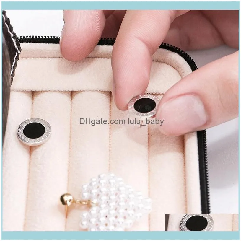 Small Travel Jewelry Box,Rings Cufflinks Tie Clip Organizer,Zipper Closure Pouches, Bags