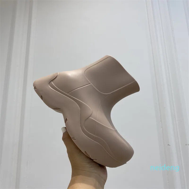2021 роскошные женские ботинки конфеты цветные резиновые водонепроницаемые туфли женские прогулочные лодыжки дождь досуг толстый подошвой короткий каблук 336 35-39