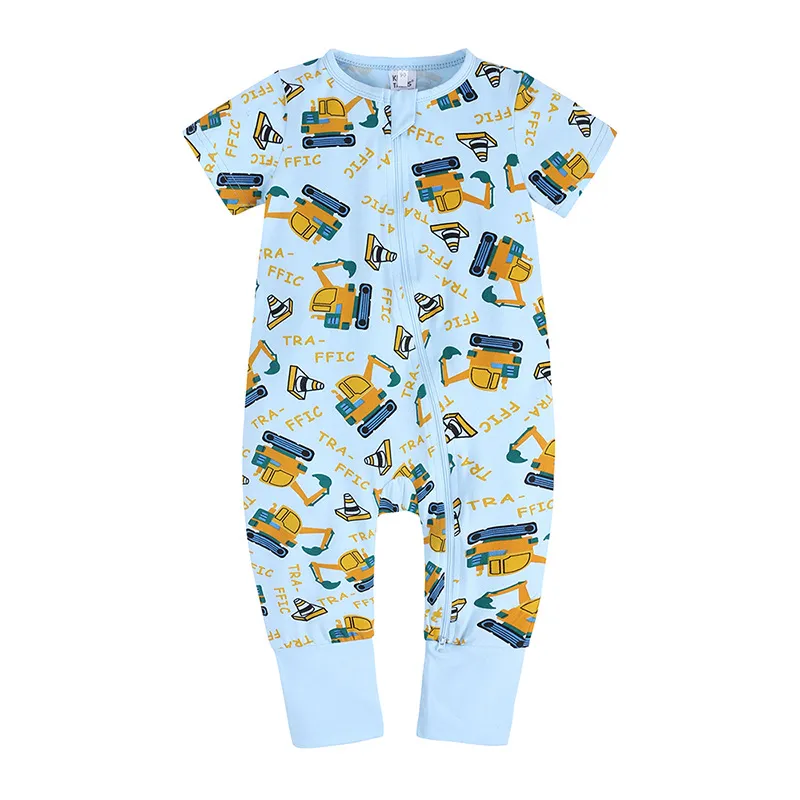 Bébé à manches courtes Rompers Animal Dinosaure Imprimé bébé garçon vêtements Jumps Summer Ainding Infant Baby Girls NOUVELLES Vêtements