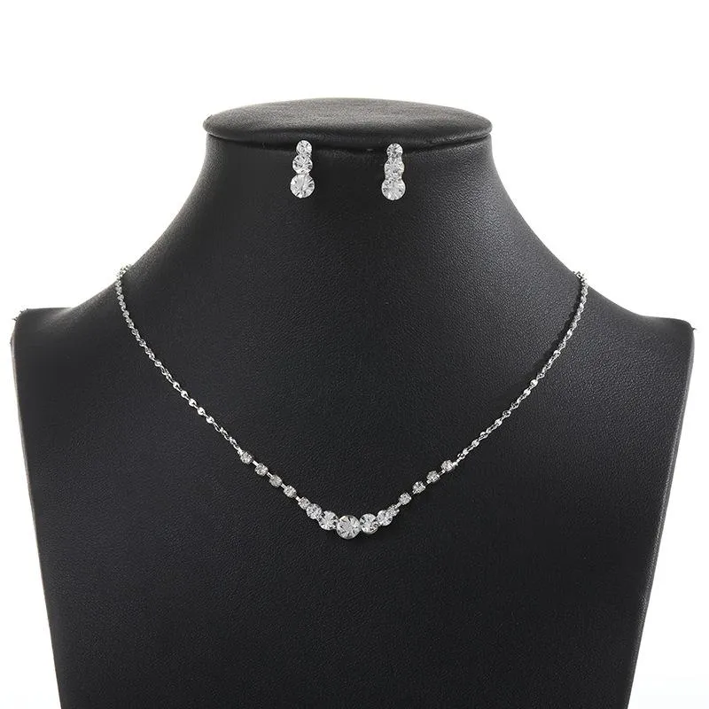 Boucles Collier Crystal Mariage de mariage Bijoux de mariage