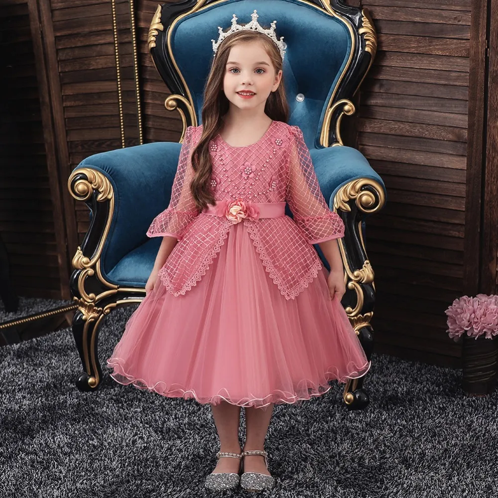 chinese dress ladies Cute Long Sleeve Lace Tulle Zipper Back Homecoming Dresses for Girls, MH364 main image 0