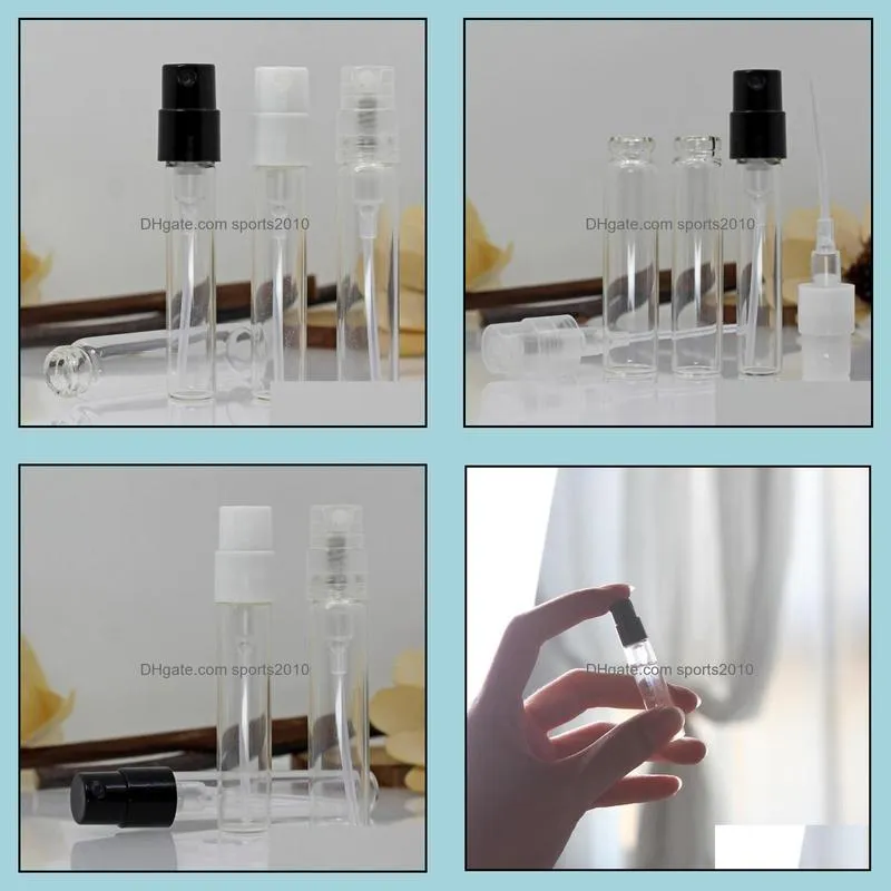 2ml Mini Glass Perfume Vials, 2ml Glass Bottle, Refillable Sample Bottles Small Atomizer Spray Vial Containe LX1460
