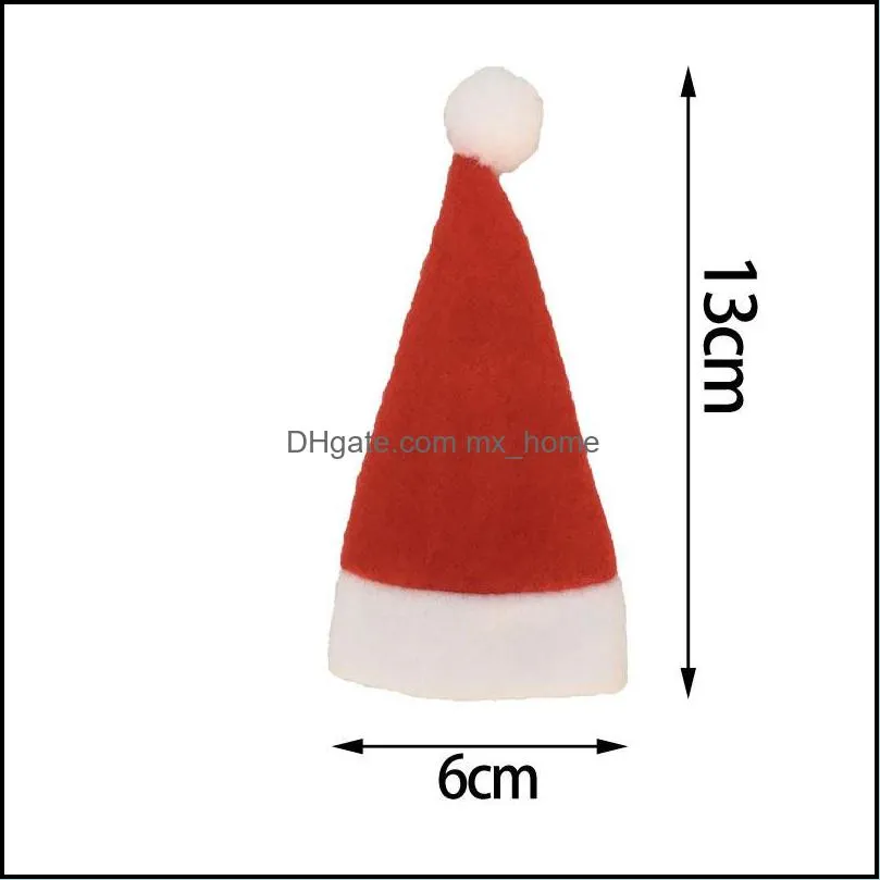 Christmas Hats 2020 Christmas Ornament Snowman Hat Gift Bag Knife Fork Cover Set For Home Party Dinner Decorations DHL Free Shipping