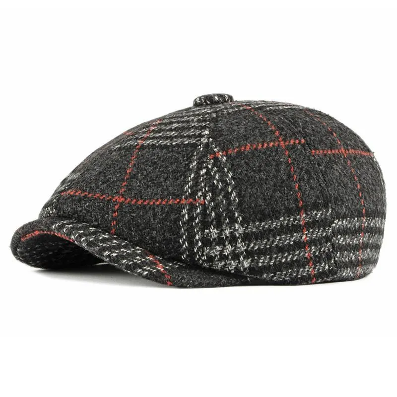 Acryl herfst winter krantenjongen caps platte pet pet mannen en vrouwen schilder baret hoeden 101