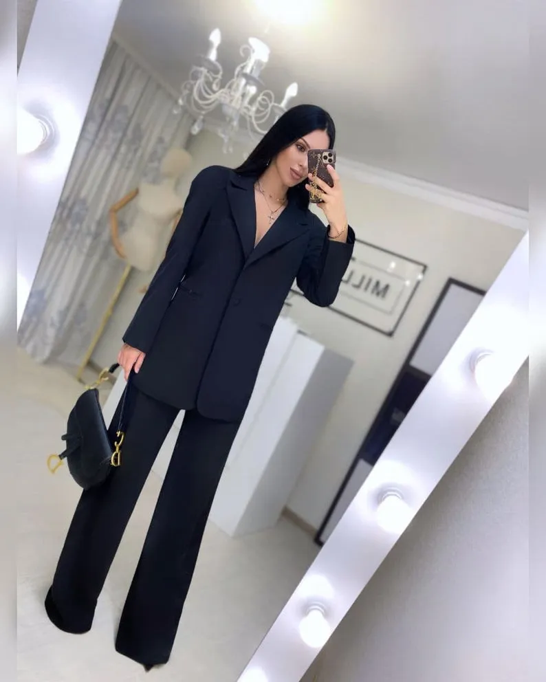 Stylish V Neck Formal Dress Jackets For Women Suit For Women Long Sleeve  Bridal Pants Suit, Perfect For Mother Of The Bride, Party, Prom, And Evening  Wear From Foreverbridal, $70.4