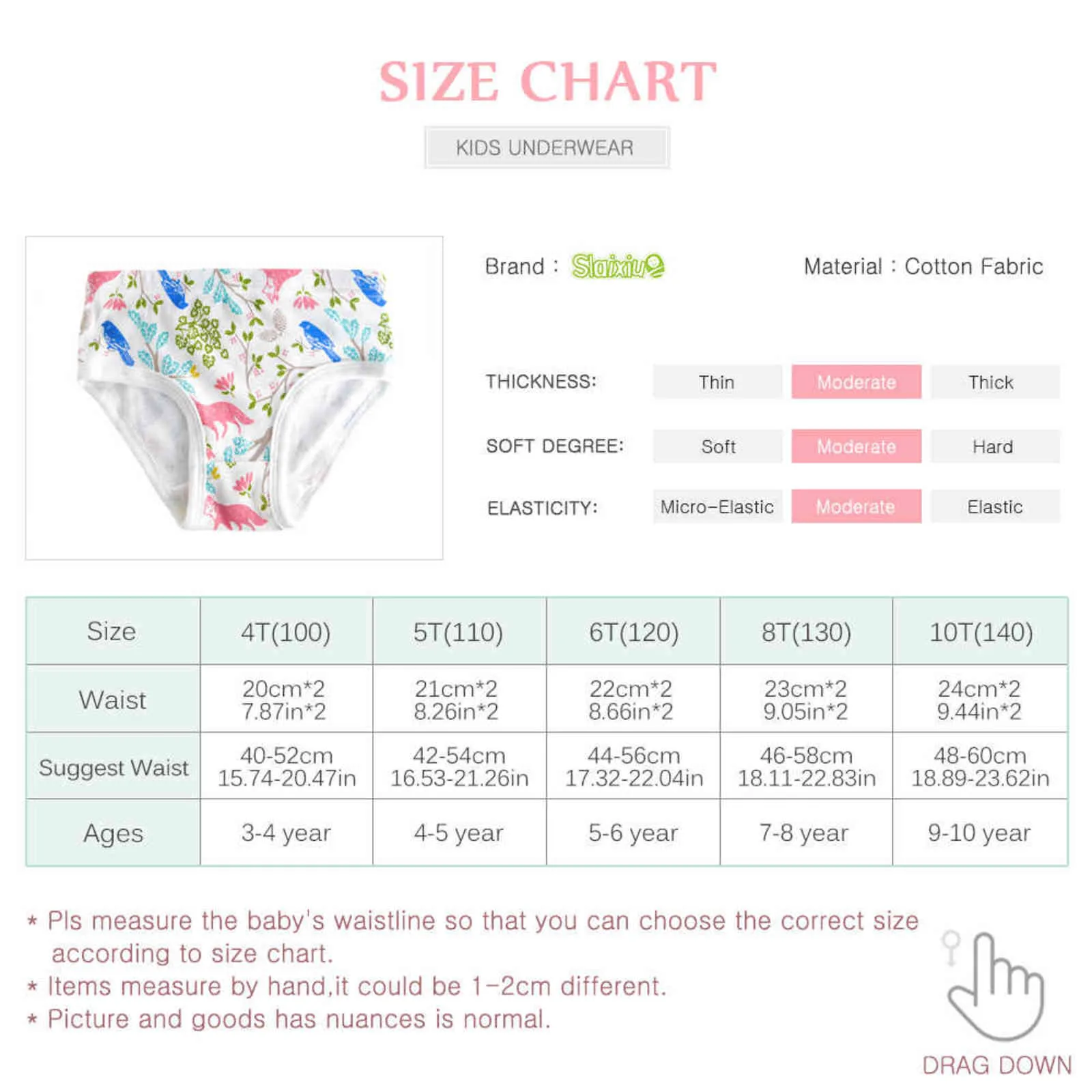 3/6/Cotton Kids Underwear Girls Cute Cartoon Design Bow For Childrens Girl  Underpants Short Panties For Baby Clothing 211122 From Kong06, $8.63