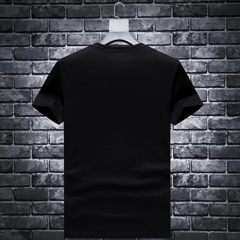 Mens Rhinestone Designs Short Sleeve T -shirts For Summer Casual - Crew Neck Shirts Casual Slim Fit Ladies Tops263s