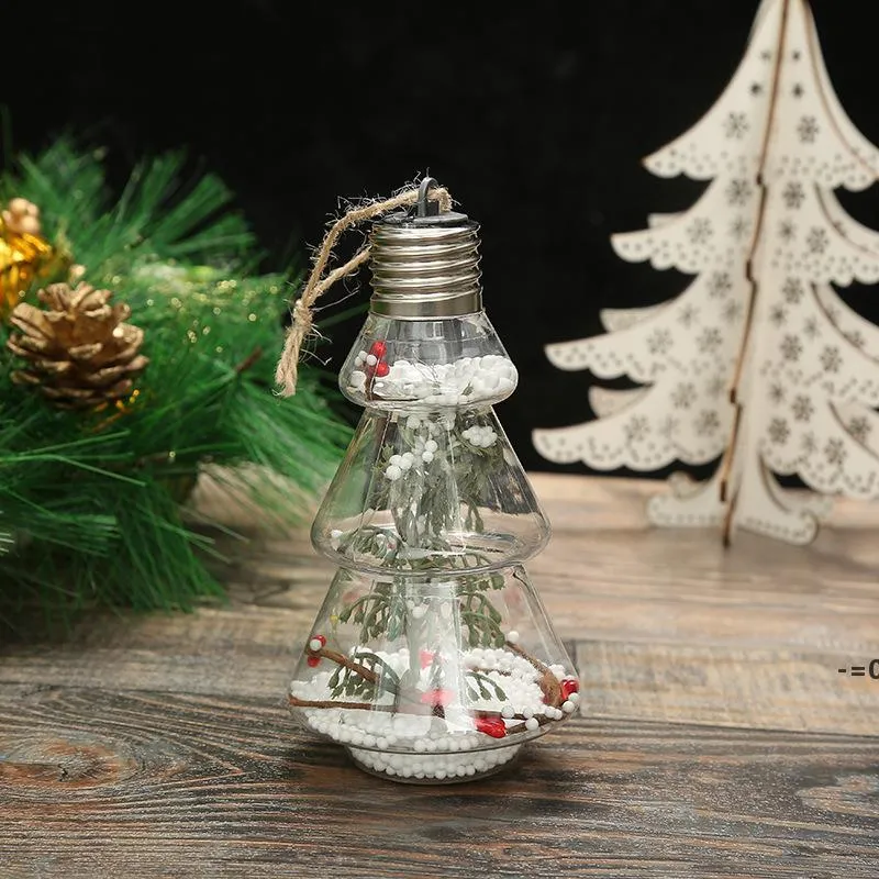 新着装飾ライトクリスマスデコレーション発光プラスチック製クリスマスツリー装飾品瓶クリエイティブクリスマスギフト6スタイルLLD11195