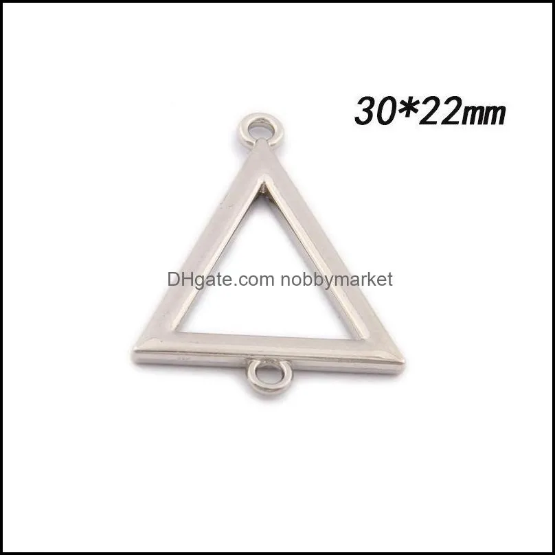 Charms Enamel For DIY Jewelry Making Zinc Alloy Metal Geometric Pendant Wholesale Lots Bulk 10pcs/bag