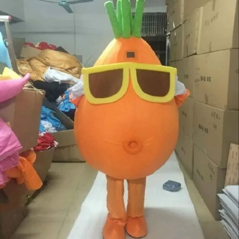 Halloween Carrot Mascot Costume Top Quality Cartoon vegetables Anime theme character Carnival Unisex Adults Size Christmas Birthday Party Outdoor Outfit Suit