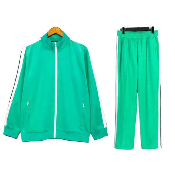 Mens Tracksuits Activewear Masculino e Ternos Casuais Retos Verde Azul Cáqui Sólido Multicolor Listrado Estofado Tendência High Street Wild Joggers