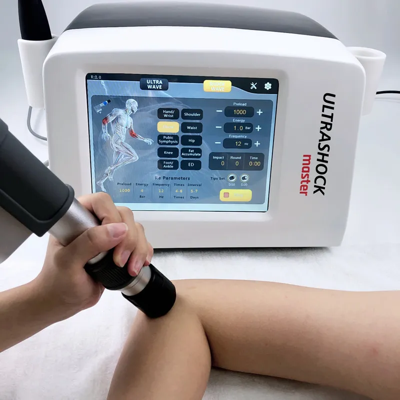 Gezondheid Gadgets Radiale extracorporale Shockwave en ultrasone therapie in 1 machine voor lichaamspijn Verlichte ED-behandeling