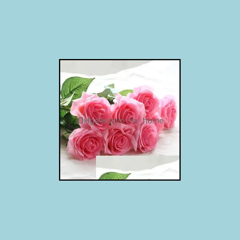 Home Decor Rose Artificial Flowers Silk Flowers Floral Rose Wedding Bouquet Home Party Design Flowers