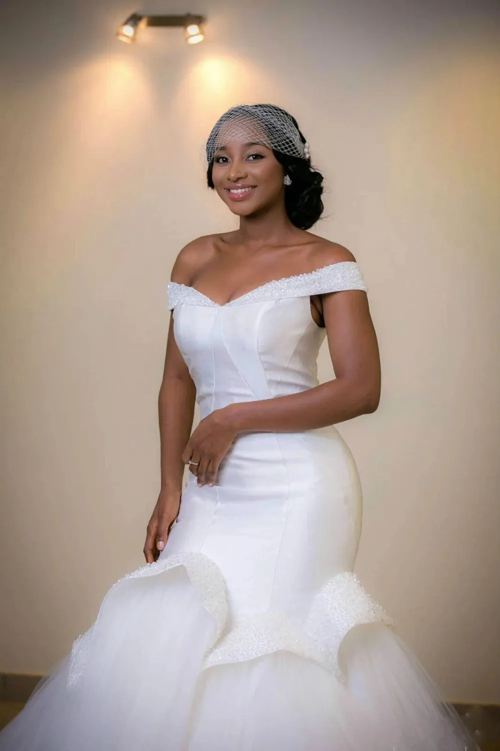 Trumpet shape wedding dress hotsell