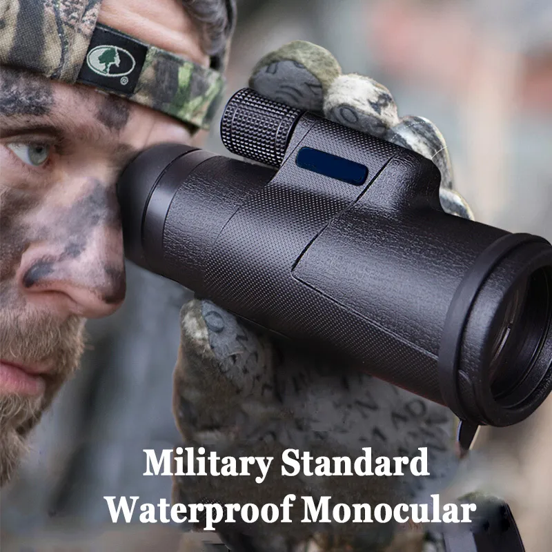 Nitrogen-filled Waterproof Monocular Telescope Professional Mini Pocket BAK4 Zoom Powerful Binoculars Camera HD Outdoor Hunting