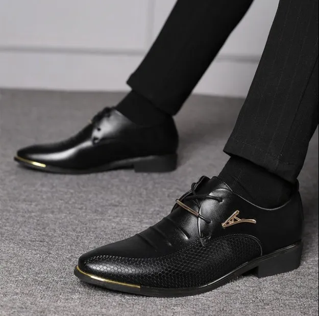 Moda erkekler üzerinde kayma elbise ayakkabı oxfords iş klasik deri erkek takım elbise rahat ayakkabı artı boyutu 38-48