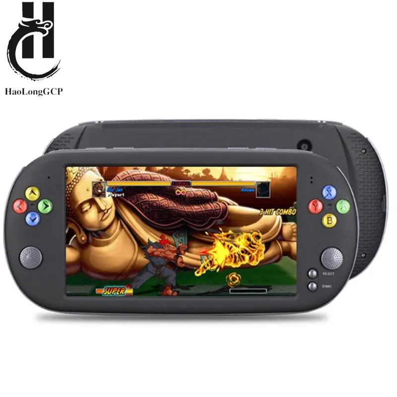 HaoLongGCP Handheld 7 inch Retro Video Game Console for ps1 for neogeo 8/16/32 bit games 8GB with 1500 free games support TV Out 210317