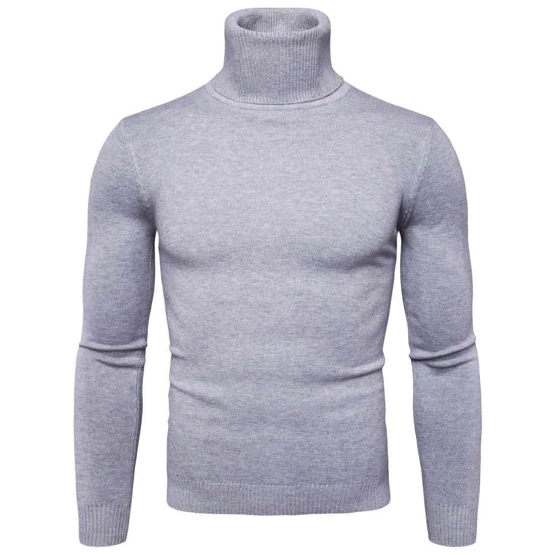 Favocent Zima Ciepły Turtleneck Sweter Mężczyźni Moda Solidne Dzianiny Męskie Swetry Casual Mężczyzna Podwójny Kołnierz Slim Fit Sweter