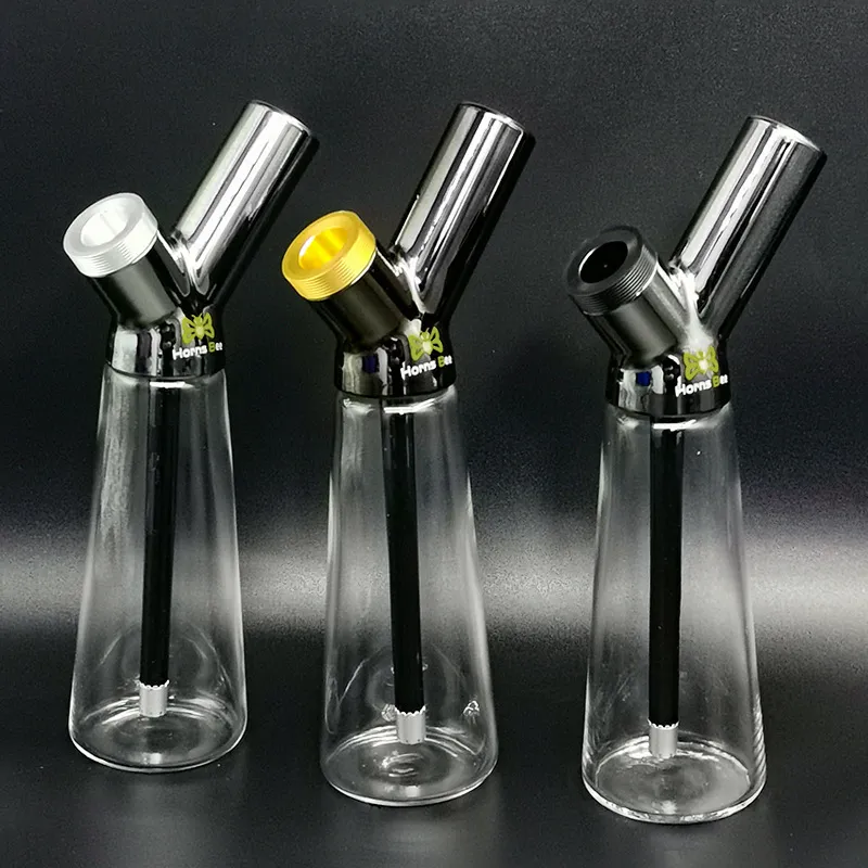 Glas bongs y form hookah vattenrör rökning rörfilter flaska transparent bong