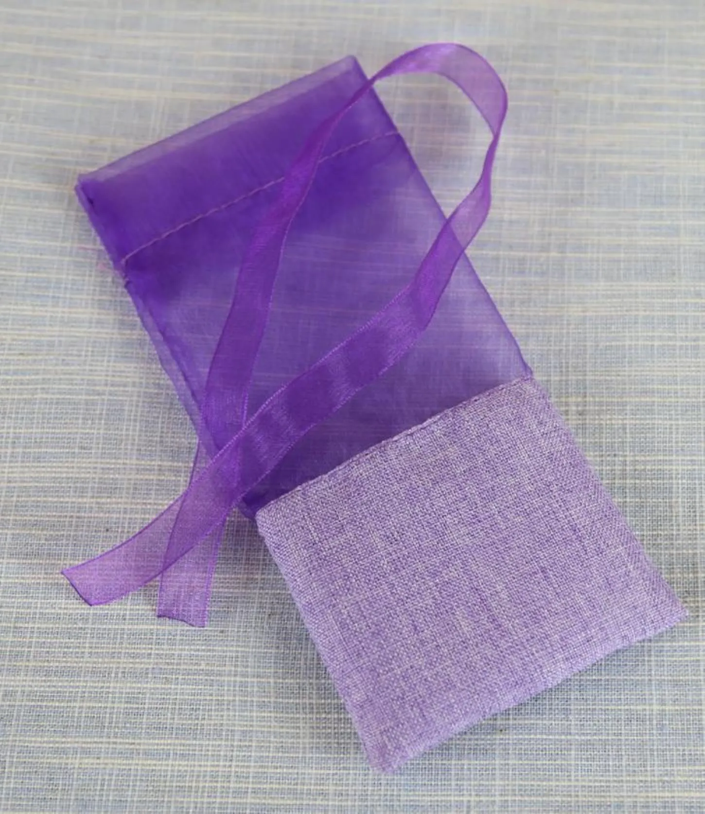 Hot Purple Cotton Organza Lavender Sachets Diy Dried Flower Sweet Bursa Wardrobe