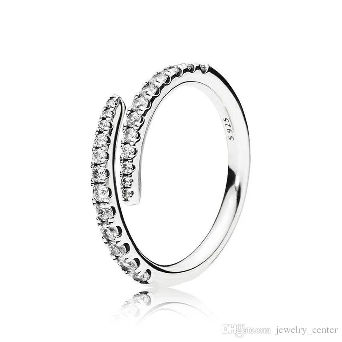 Genuino nuovo arrivo CZ Diamond Wedding Rings set Scatola originale per Pandora 925 Sterling Silver Shooting Star Ring Donna gioielli di design di lusso