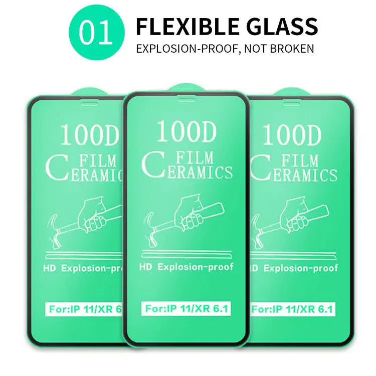 Soft Ceramic Screen Protector Tempered Glass for Iphone 14 13 12 Pro Max 11 X XS XR 8 7 6s Plus Full Glue Cover Protective Film