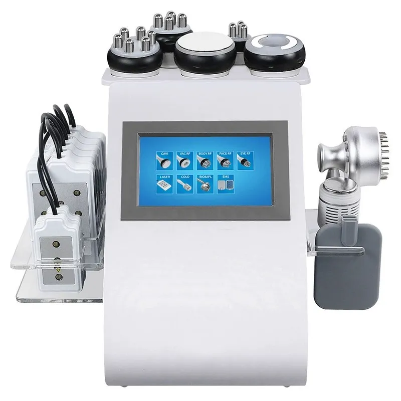 Nieuwste 9 in 1 Draagbare Spa Kliniek Gebruik Laser Lipo Cavitatie Afslanken RF Face Lift Vacuüm Cavitatie Machine System