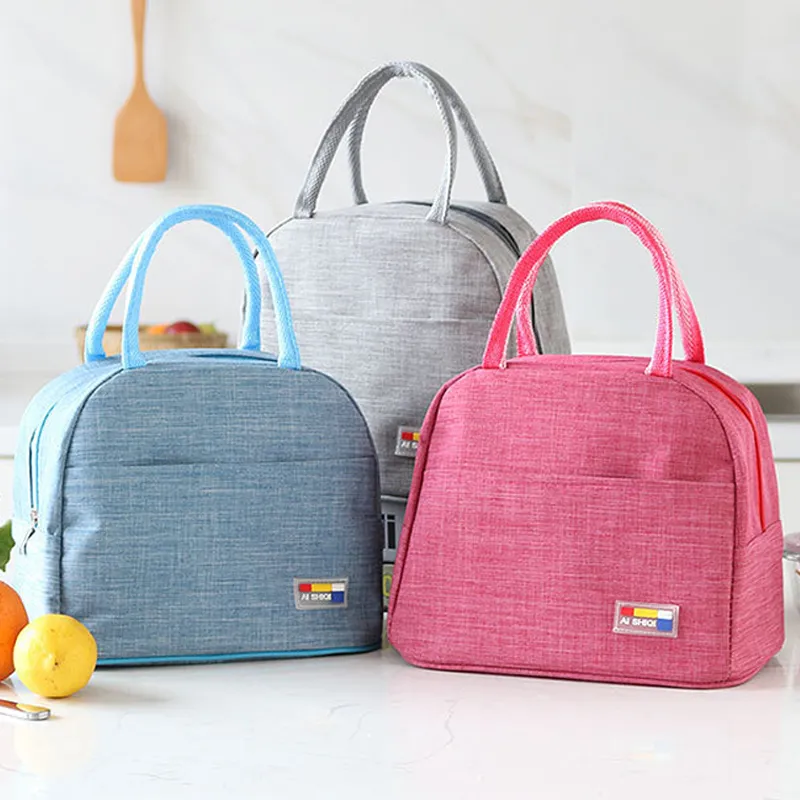 Bolsas de almoço de isolamento Bolsas de alimento impermeável Sacos de armazenamento de garrafa de leite engrossar Bolsa de caixas Saco Kids Bento Bolsa térmica BH4762 TQQ