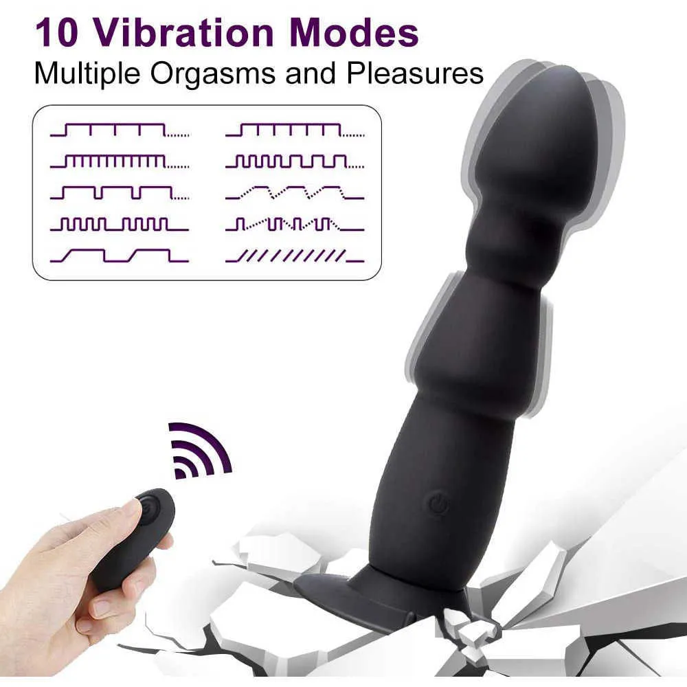 Rechargable Waterproof Huge Anal Sex Toy Incredibly Powerful Orgasms Recommended For Advanced User Vibrating Prostate Massager X0602