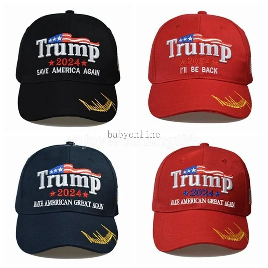 8 Styles najnowsze 2024 Trump Baseball Cap USA Wybory prezydenckie TRMUP w tym samym stylu kapelusz ambroidered kucyk bawełny bawełniał