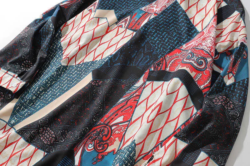 Ukiyo E Geometry Patchwork Shirts 7
