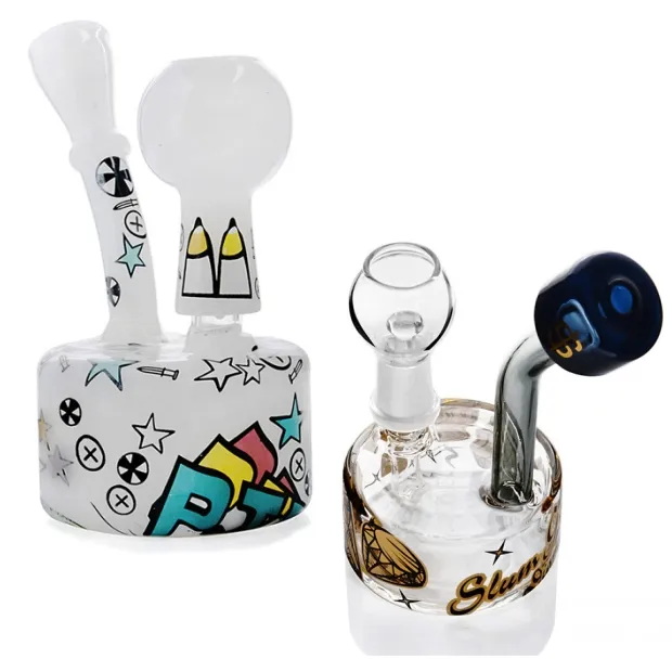 narguilés mini bécher bongs tuyaux en verre huile dab dabber rig plates-formes clou sans dôme