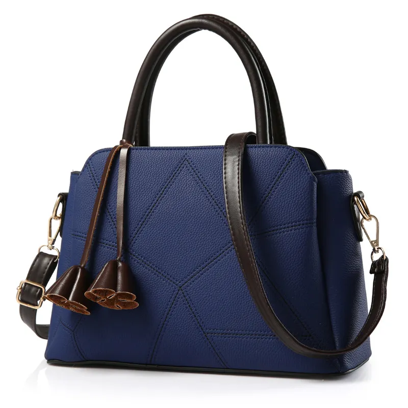 HBP Borse in pelle da donna retrò Tasca da donna Borse a tracolla Borsa a tracolla Borsa da donna casual alla moda Blu