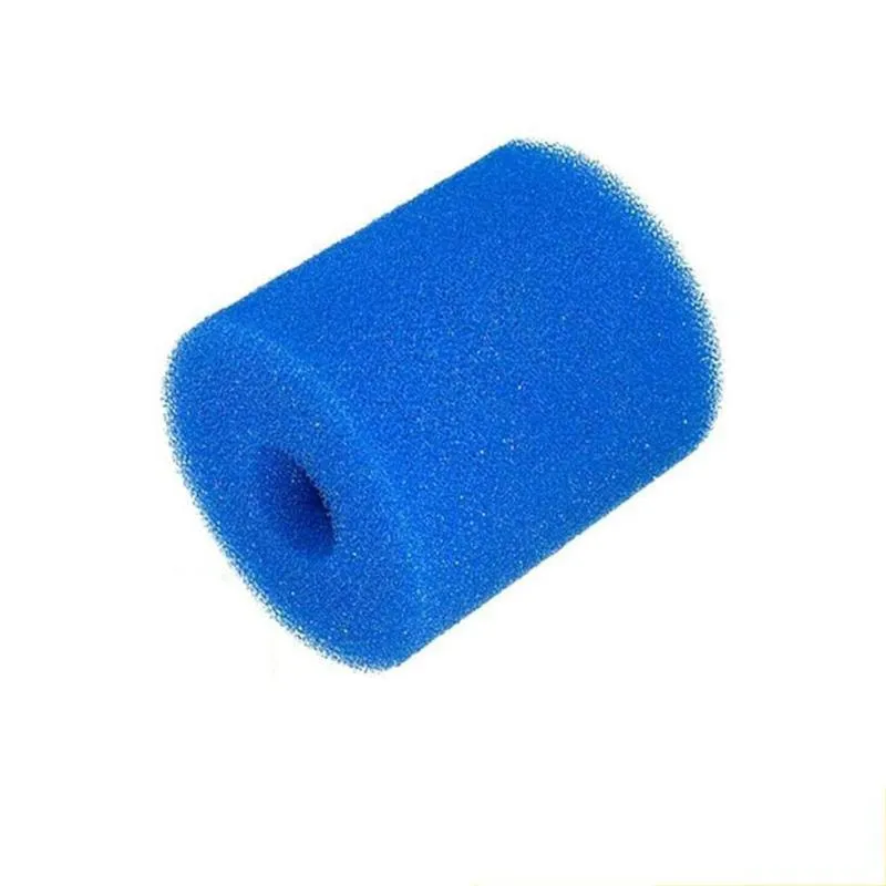 Blue,2 Honoson Pool Filter Sponge Cartridge Swimming Pool Filter Foam Pool Cleaner Foam Replacement Reusable Washable Hot Tub Cleaner Tool Compatible with Intex Type A Cleaning Replacement 