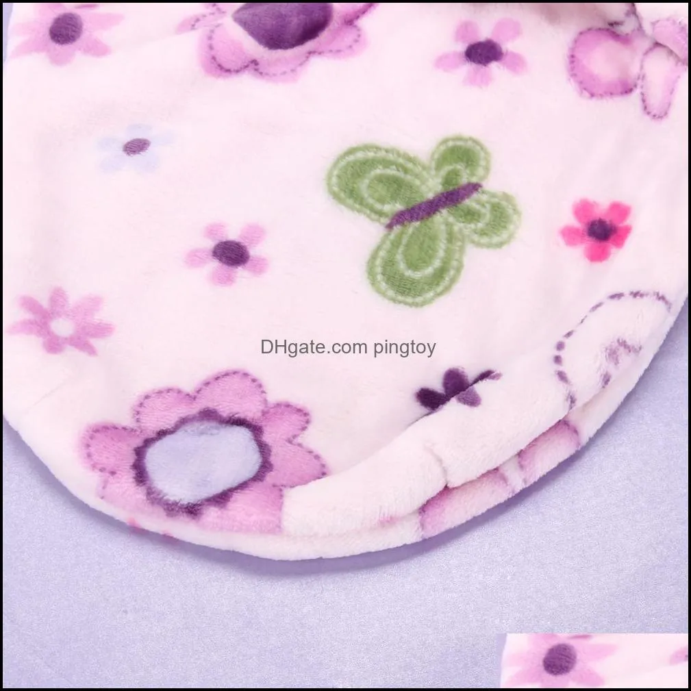 Newborn Baby Swaddle Wrap Baby Swaddling Blankets Infant Soft Short Plush Swaddling Sleeping Bag