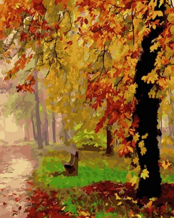 Schilderijen Unframe Diy Picture Oil Painting By Numbers Paint Number For Home Decor Canvas 5065cm Forest Park