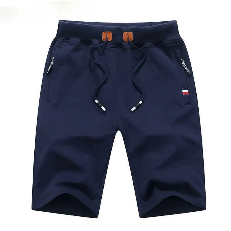 Märke Shorts Solid Mäns Sommar Mens Beach Bomull Casual Male Sports Homme Brand Clothing 210714