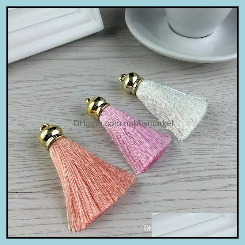 Wholesale New Silk Tassel Keychain For Women Trinket DIY Charm Key Chain Ring For Bag Purse Accessiories For Jewelry Making Christmas