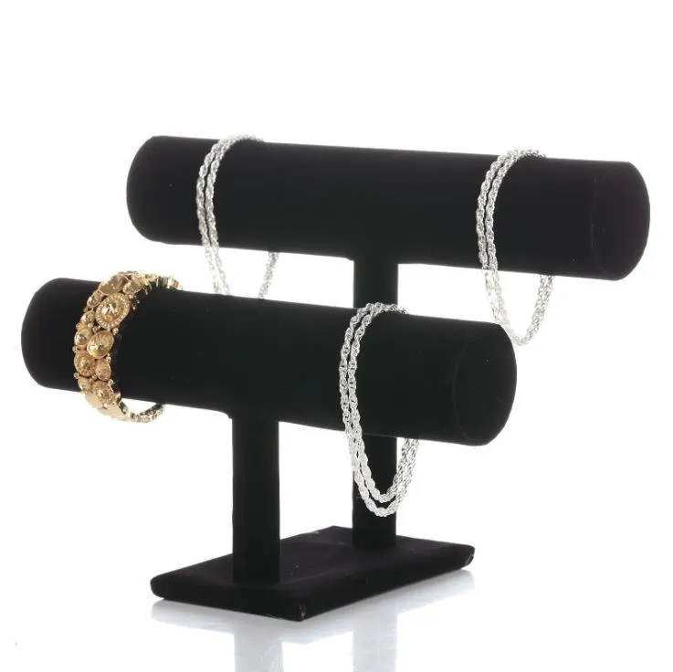 Packaging & Jewelry2 Layer Jewelry Bracelet Necklace Display Stand Angle Watch Holder T-Bar Multi-Style Optional Wfxxf Drop Delivery