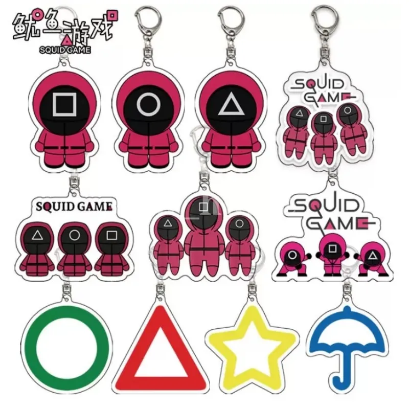 Party Favor Game Keychain Charms Soldat Spopulär Triangel Serie Creative Key Ring Bil Ryggsäck Hänge Julklappar Partihandel