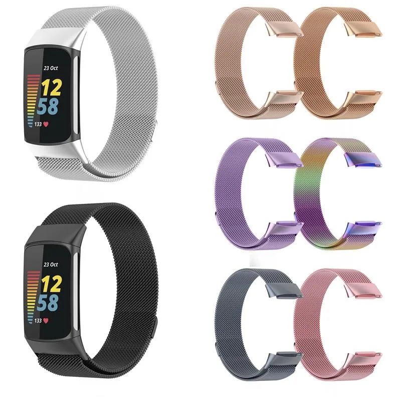 Fitbit 충전을위한 금속 손목 스트랩 5 밴드 스마트 워치 브레이슬릿 watchband fitbit 충전 5 팔찌 스트랩 액세서리