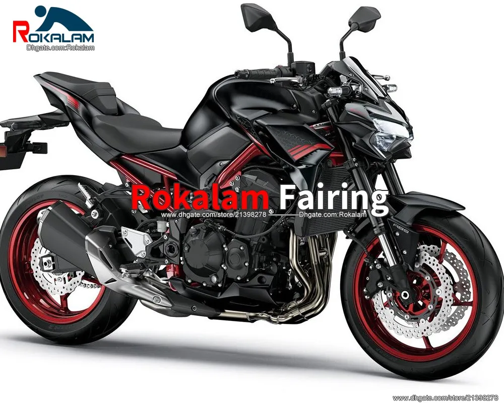 ل Kawasaki Z900 2020 2021 Machetmarket Fairings Z 900 20 21 حمراء سوداء للدراجات النارية الأغطية (صب حقن)