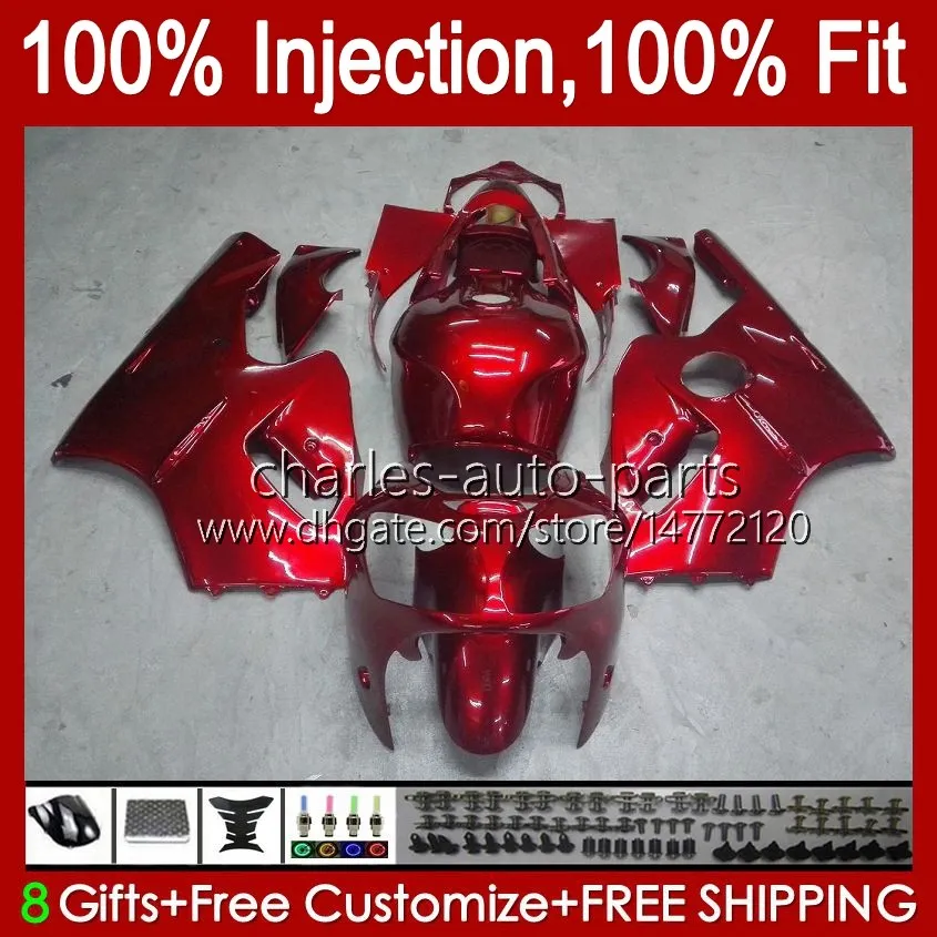 100% FIT Injektion för Kawasaki Metal Röd Ny ZX1200 C ZX 1200 12R 1200cc 00 01 48HC.10 ZX 12 R ZX12R 00 01 ZX-12R 2000 2001 OEM Fairing Kit